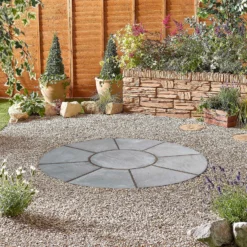 Stylish Stone Chantry Circle Paving Kit 1.5m Graphite -GreenScape Sales Store 13452042 9494935551624127