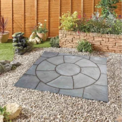 Stylish Stone Chantry Twist Circle Paving Kit 1.5m Graphite -GreenScape Sales Store 13452058 1694935551656755