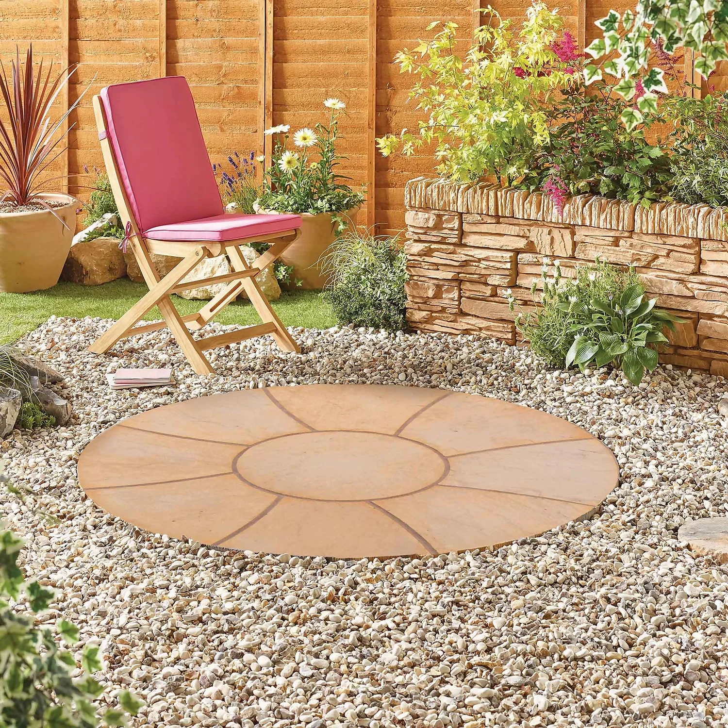 Stylish Stone Chantry Twist Circle Paving Kit 1.5m Gold 4 Stylish Stone Chantry Twist Circle Paving Kit 1.5m Gold - Image 2