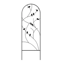 Panacea Perching Birds Garden Trellis - Black - 183 X 61cm