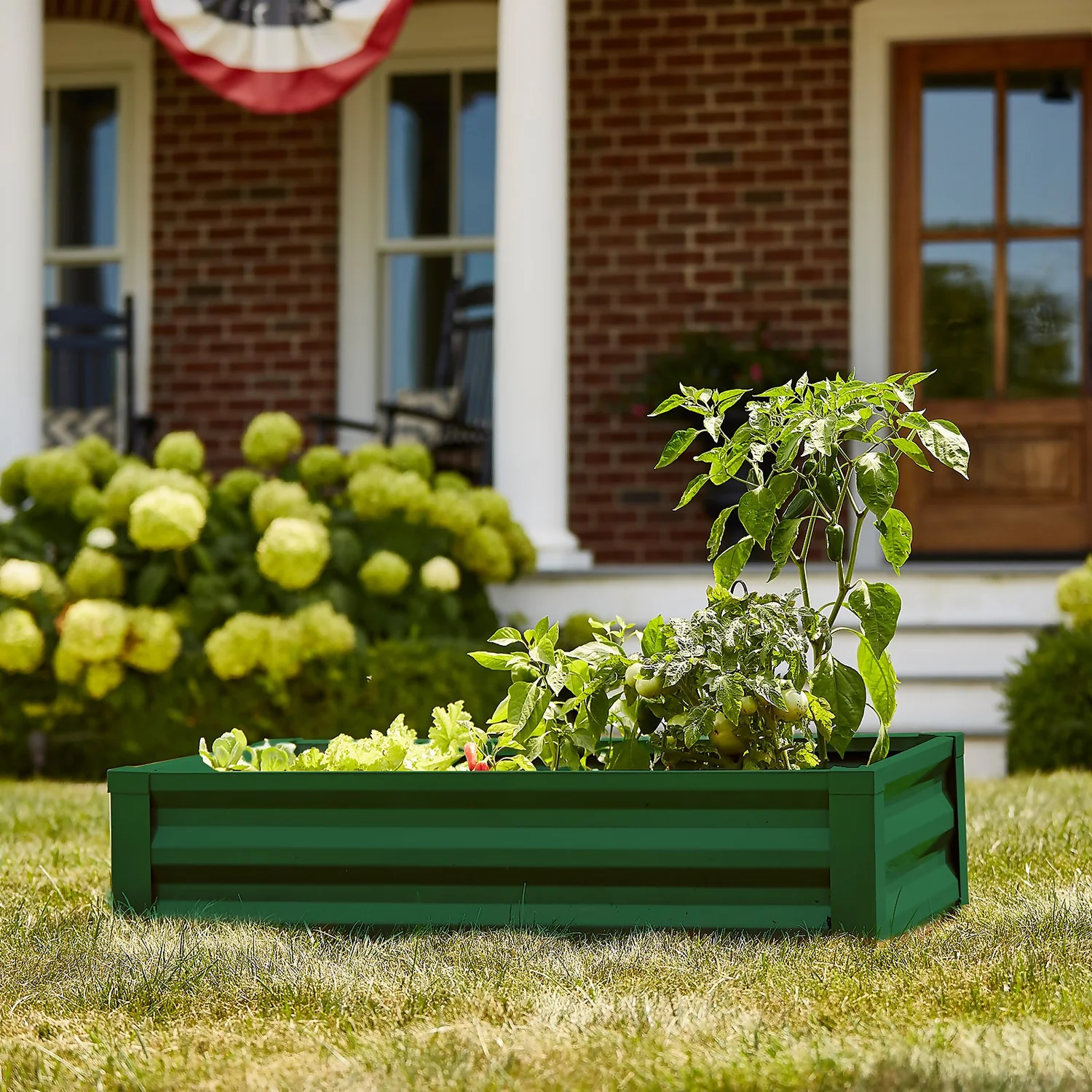 Panacea Steel Raised Garden Planter - Green 4 Panacea Steel Raised Garden Planter - Green - Image 2