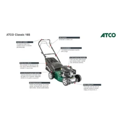 Atco 123ccc Classic 16S Petrol Lawn Mower - 41cm 14 Atco 123ccc Classic 16S Petrol Lawn Mower - 41cm -GreenScape Sales Store 13483563 1084929328984659