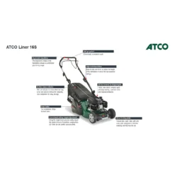 Atco 139cc Liner 16S Petrol Lawn Mower - 41cm -GreenScape Sales Store 13486581 8924932697632222