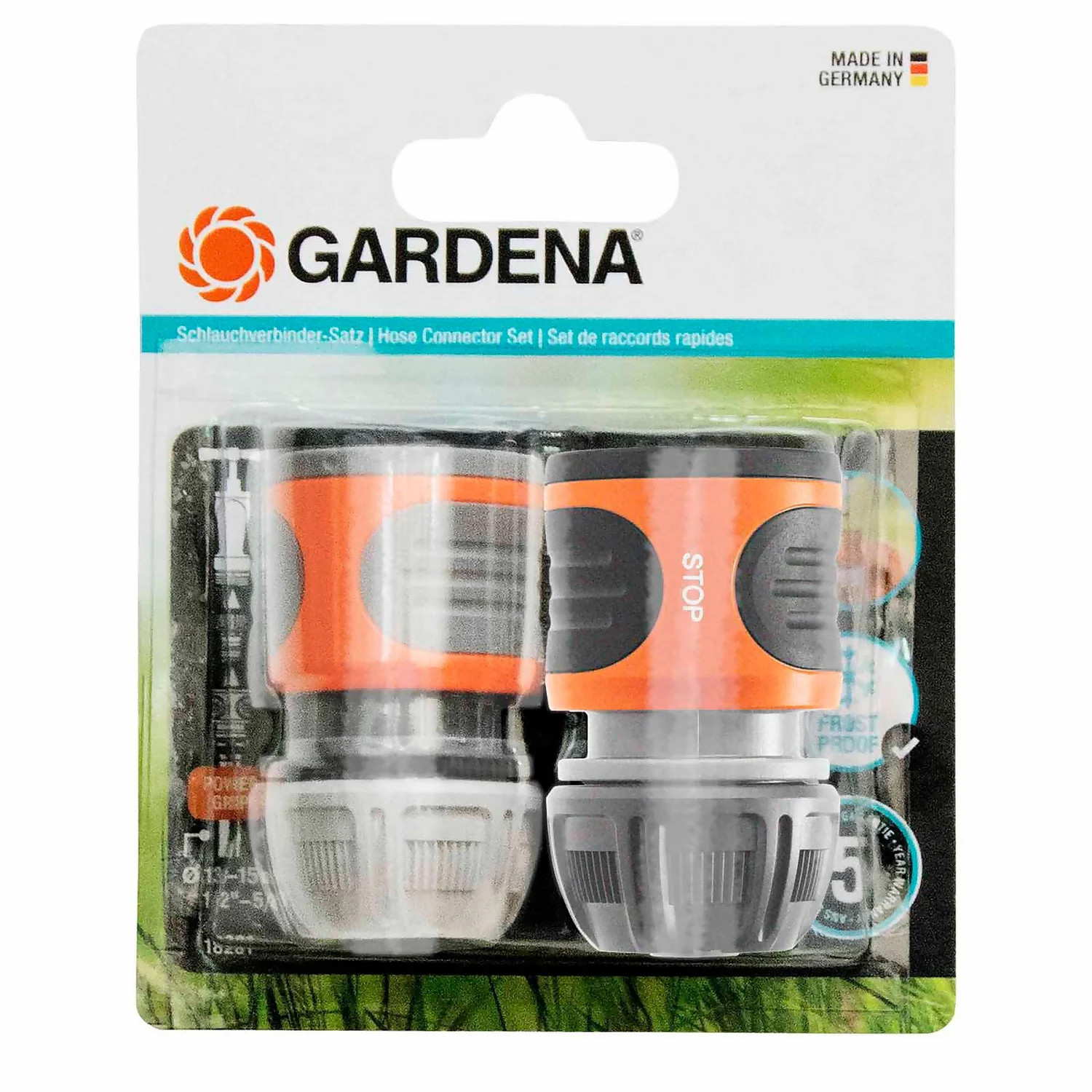 GARDENA Hose Connector And Water Stop Set 3 GARDENA Hose Connector And Water Stop Set
