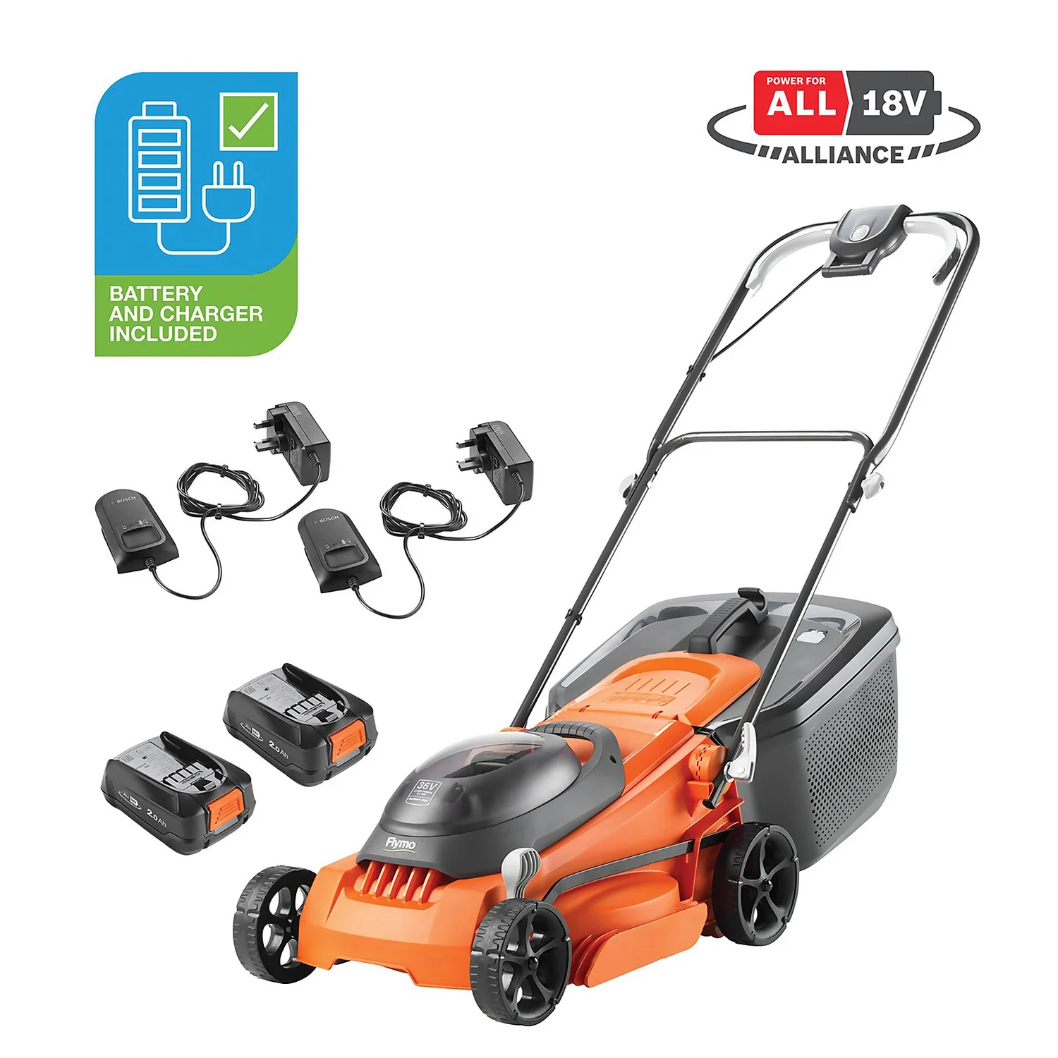 Flymo 36V EasiStore 380 Cordless Lawn Mower - 38cm 12 Flymo 36V EasiStore 380 Cordless Lawn Mower - 38cm - Image 10
