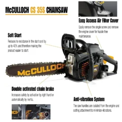 McCulloch CS35S Petrol Chainsaw -GreenScape Sales Store 13524820 1434936888331379