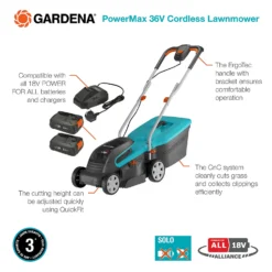 GARDENA 36V PowerMax Cordless Lawn Mower - 32cm -GreenScape Sales Store 13524825 7474936345068522