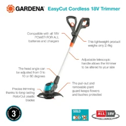 GARDENA EasyCut Cordless 18V Grass Trimmer -GreenScape Sales Store 13524830 8114936346365854