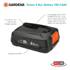GARDENA Power 4 ALL Battery 18V 2.5Ah 8 GARDENA Power 4 ALL Battery 18V 2.5Ah -GreenScape Sales Store 13524831 1814936345060965