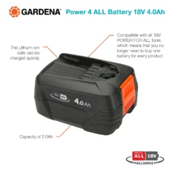 GARDENA Power 4 ALL Battery 18V 4.0Ah -GreenScape Sales Store 13524834 1234936345056117