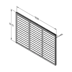 Forest Larchlap Fence Panel - 4ft X 6ft -GreenScape Sales Store 13625406 7774936425116874