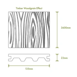 Victoria Composite Decking Woodgrain 40 Pack Grey - 20.16 M2 -GreenScape Sales Store 13911265 4964980944840004