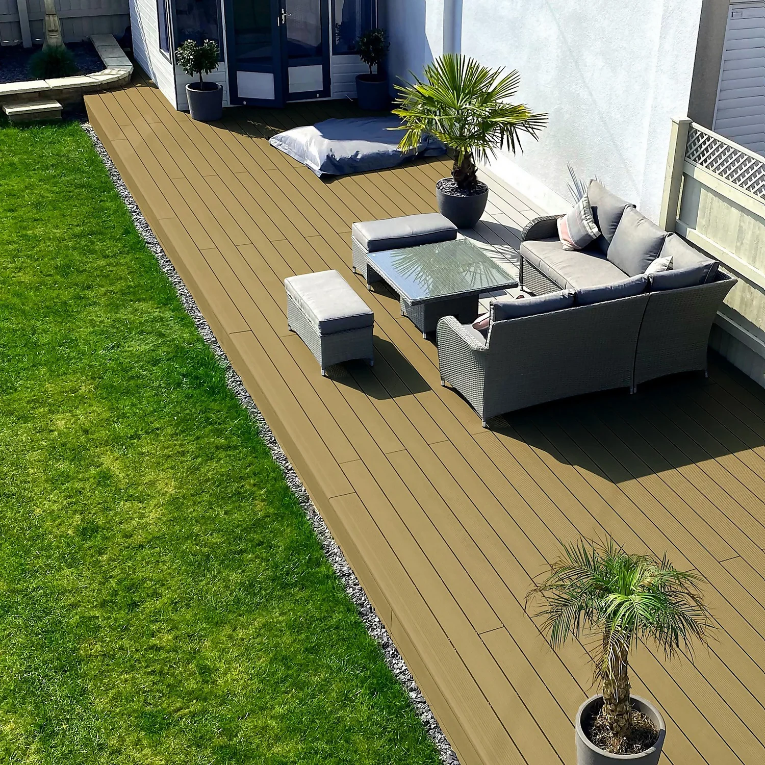 Victoria Composite Decking Woodgrain 20 Pack Teak - 10.08 M2 4 Victoria Composite Decking Woodgrain 20 Pack Teak - 10.08 M2 - Image 2