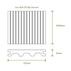Victoria Composite Decking Castle Groove 20 Pack Teak - 10.08 M2 -GreenScape Sales Store 13911278 1784980944418243