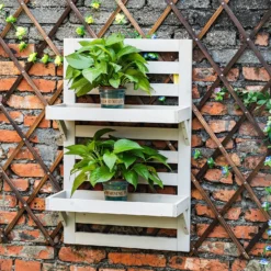 Homebase Indoor/Outdoor Wooden Plant Shelves -GreenScape Sales Store 13950433 6295013038775639