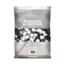 Stylish Stone Noughts & Crosses Decorative Pebbles Midi Bag -GreenScape Sales Store 13996137 1375013106844448