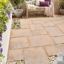 Stylish Stone Belfrey Random Patio Kit 5.76sqm - Autumn Brown -GreenScape Sales Store 14537693 6965047774050840